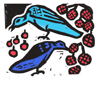 Birds & beasts, a story in XVI linocuts by Joanna Hill & Sarah Hill