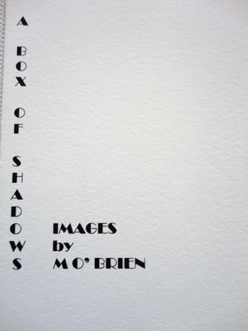 A Box of Shadows by Maureen O'Brien