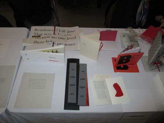AMBruno: Red at the 18th International Artists' Book Fair, Leeds